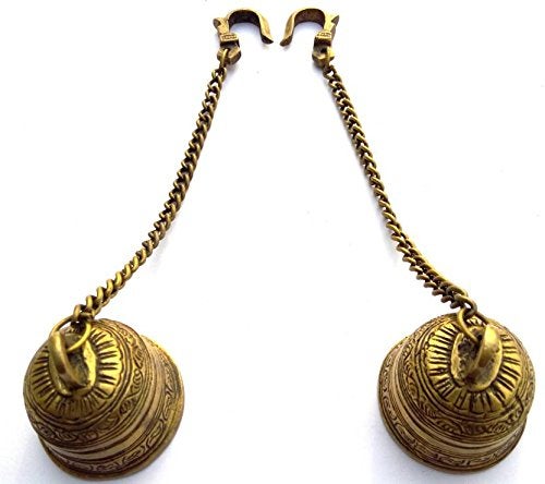 Kartique Brass Wall Hanging Bells, Standard, Gold - Image 3