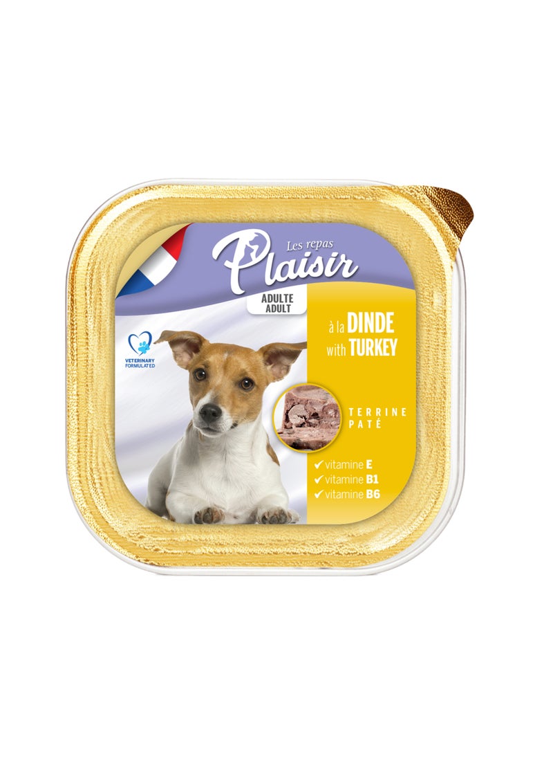 Plaisir Wet Dog Food Turkey Alu Tray  - Image 1