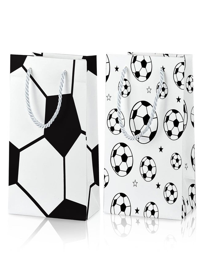 KEEPARTY 16PCS Soccer Gift Bags with Handles have Two Different Classic Patterns for Sports Game Parties Easy Carry Wide Applications Perfect Soccer Gift Bags Bulk and Party Favors - Image 1