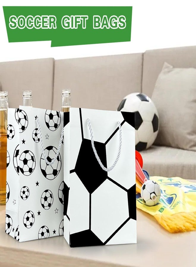 KEEPARTY 16PCS Soccer Gift Bags with Handles have Two Different Classic Patterns for Sports Game Parties Easy Carry Wide Applications Perfect Soccer Gift Bags Bulk and Party Favors - Image 5