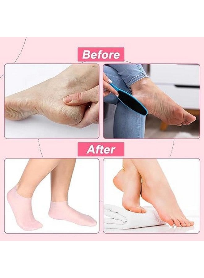 BARASH see ever Silicone Moisturizing Gel Socks Set for dry Skin (1 Pair) socks for women & girls for winter cracked heel pain | Usefull for Dry Skin, Cracked Foot | Waterproof socks for SPA (Multi Color) - Image 5