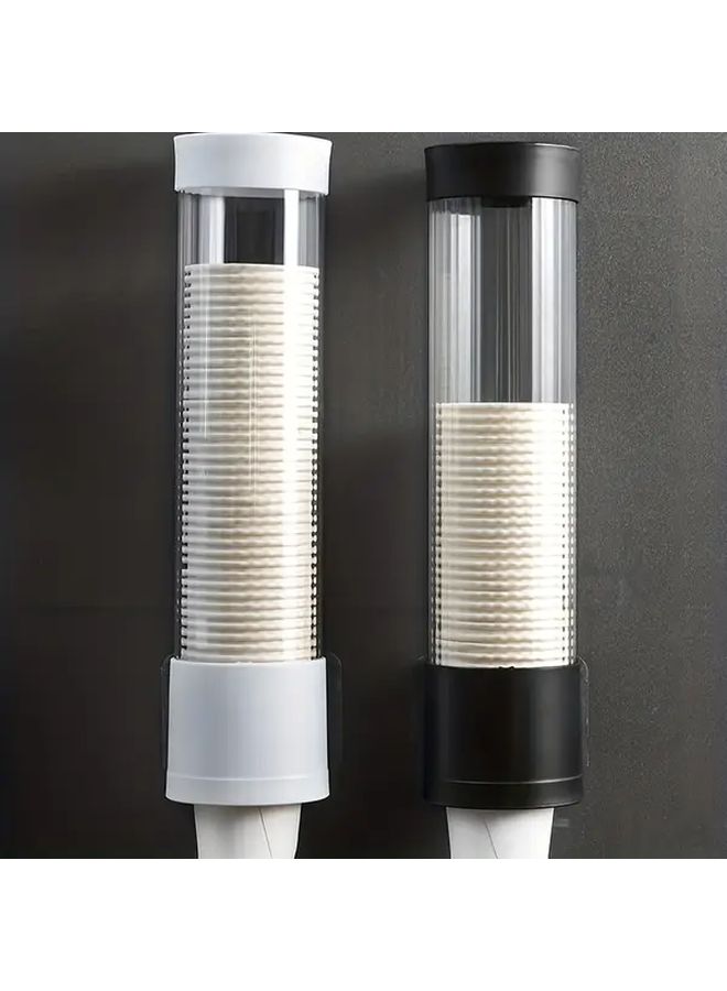 Automatic Push Button Cup Dispenser Holder With Black Wall Mount - Image 4