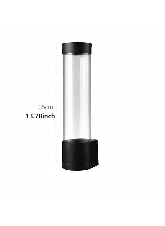 Automatic Push Button Cup Dispenser Holder With Black Wall Mount - Image 2