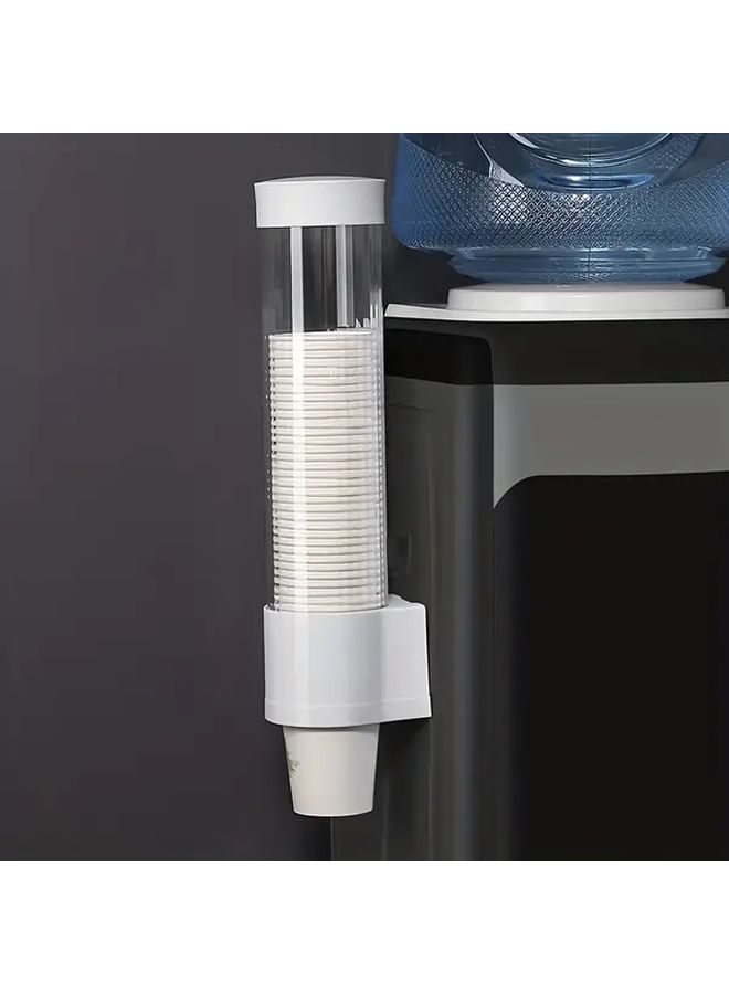 Automatic Push Button Cup Dispenser Holder With Black Wall Mount - Image 5