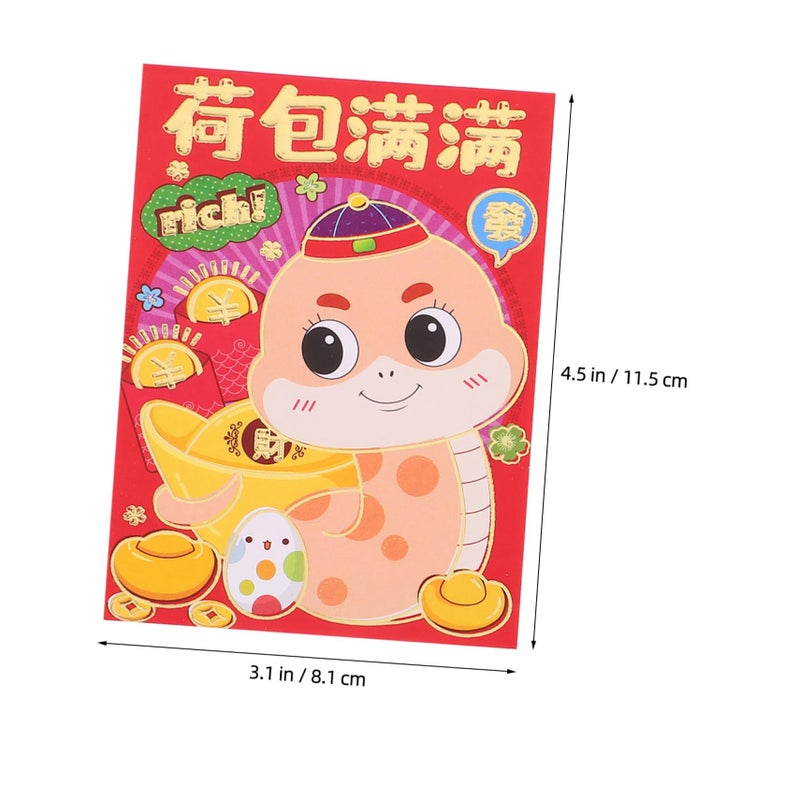 36 Pcs Chinese Red Envelopes Adorable Cartoon Design For Lunar New Year Money Gifts - Image 3