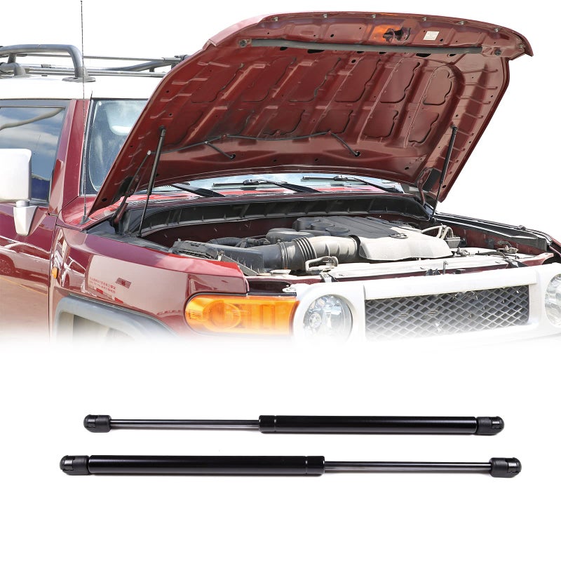 LLKUANG Car Front Hood Lift Supports Kit Fit for Toyota FJ Cruiser 2007 2008 2009 2010 Assist Hydraulic Rod Gas Charged Strut Shocks Lifting Bracket Car AccessoriesPair