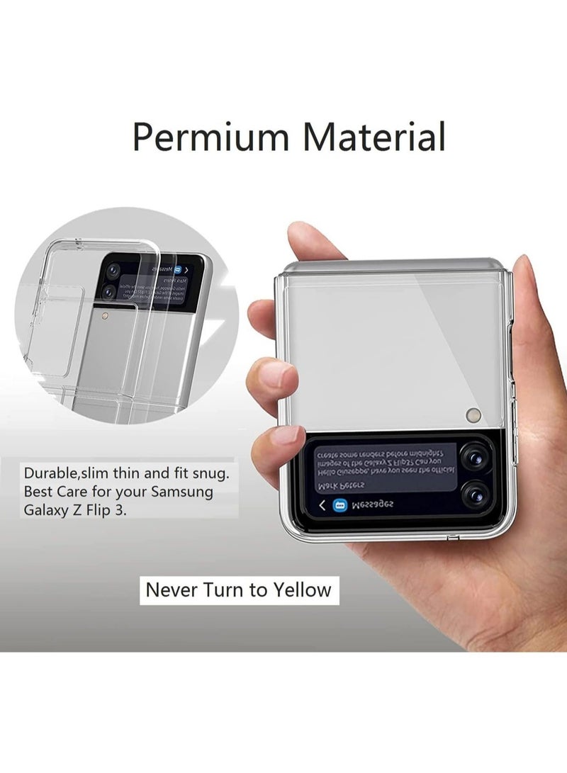 Case for Samsung Galaxy Z Flip3, Crystal Clear Hard PC Anti-Scratch Protective Case, Cell Phone Cover Cases for Samsung Galaxy Z Flip 3 5G - Image 5