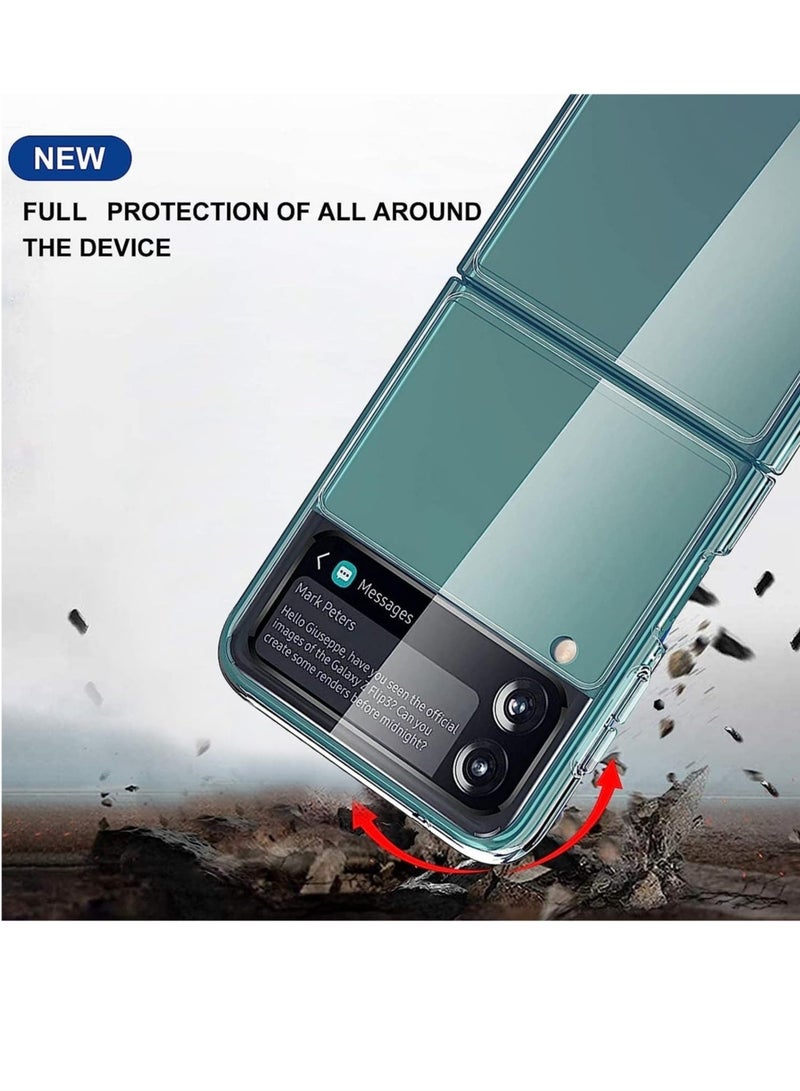 Case for Samsung Galaxy Z Flip3, Crystal Clear Hard PC Anti-Scratch Protective Case, Cell Phone Cover Cases for Samsung Galaxy Z Flip 3 5G - Image 2