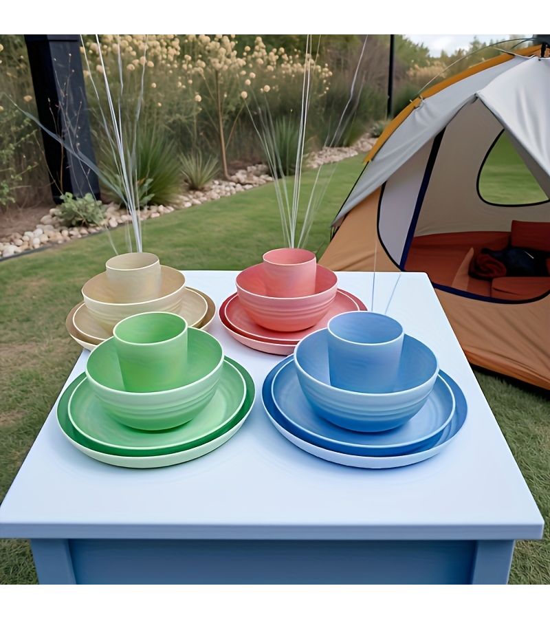 Light Green 4 Piece Plastic Cutlery Set Reusable Unbreakable Dishwasher Microwave Safe Kitchen Travel - Image 4
