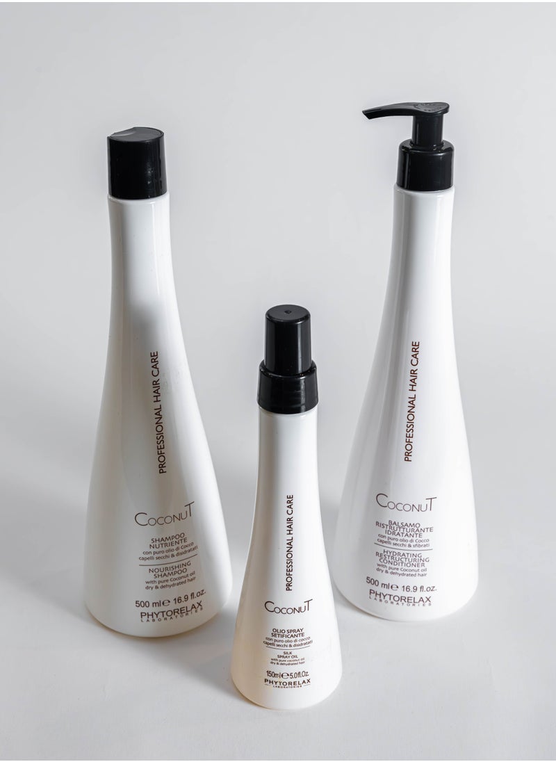 Phytorelax The Perfect Italian Hair Care Set for Dry and Damaged Hair with Coconut Oil – Ultimate Nourishment and Repair– 3 Pieces  - Image 2