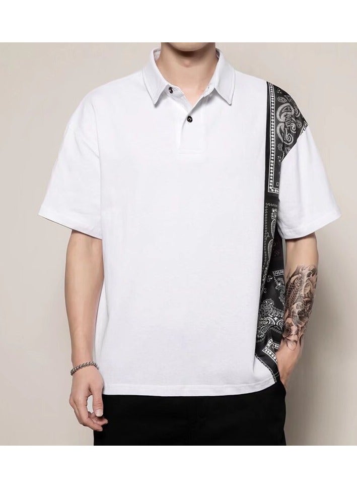 Shougu New Men's Loose High End Half Sleeve Polo Shirt  - Image 1