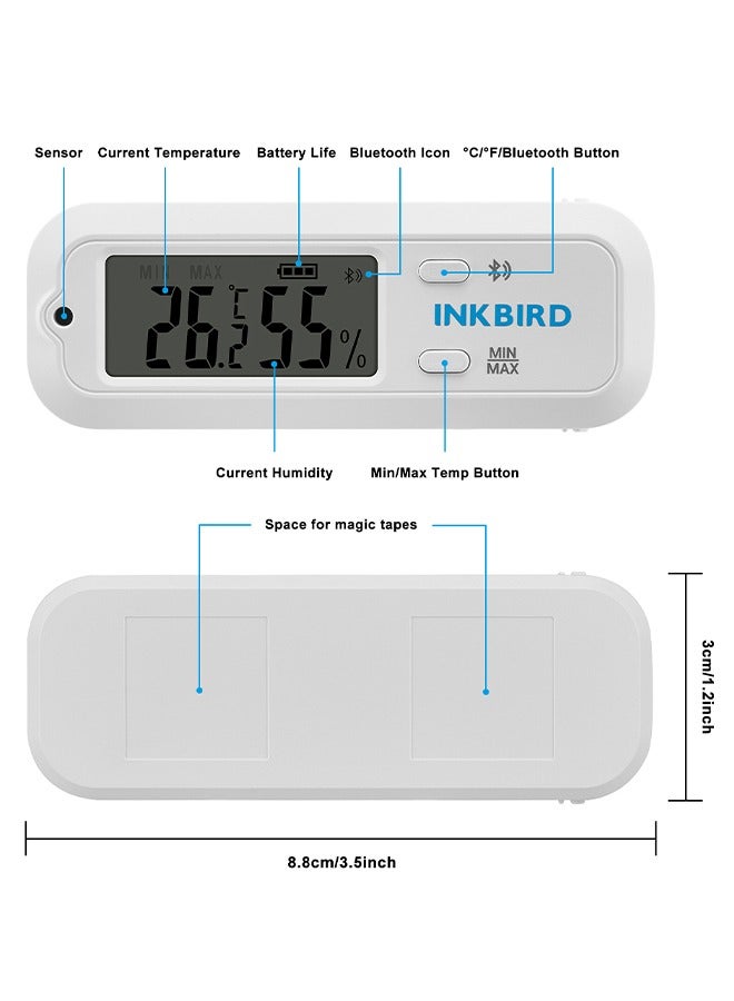 INKBIRD مستشعر الحرارة والرطوبة الذكي بلوتوث INKBIRD ITH-12S - Image 2