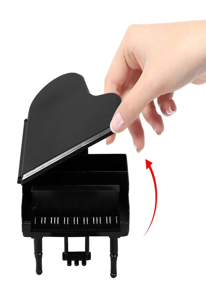 IMIKEYA 1/12 Miniature Grand Piano: Realistic Mini Piano Model Mini Musical Miniature Accessory Realistic Dollhouse Decor Collectible Model for Dollhouse Displays and DIY Projects (Black) - Image 5