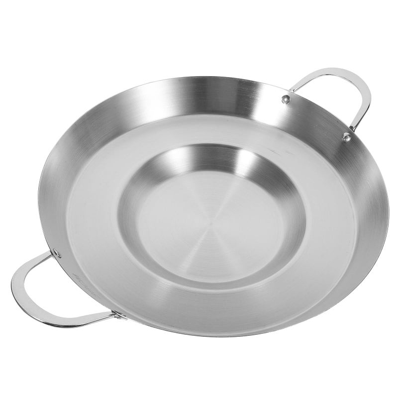 BESTonZON Concord Stainless Steel Comal Frying Bowl Cookware 196 Mexican Discada Pan Heavy Duty Concave Comal Outdoors Cazo Griddle Fryer Chicharron Deep Frying Bowl