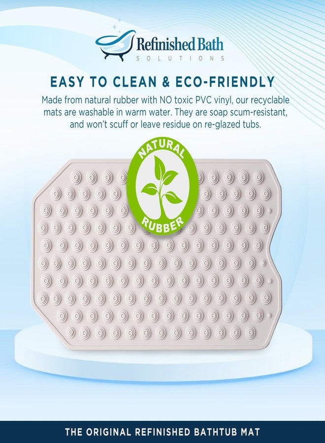 Refinished Bath Solutions Original Bathtub Mat - Non Slip Rubber Bathmat for Textured Tubs, No Suction Cups, Foldable & Skid Resistant for Shower, Spa, Jacuzzi - For Adults, Children & Elderly (White) - Image 3