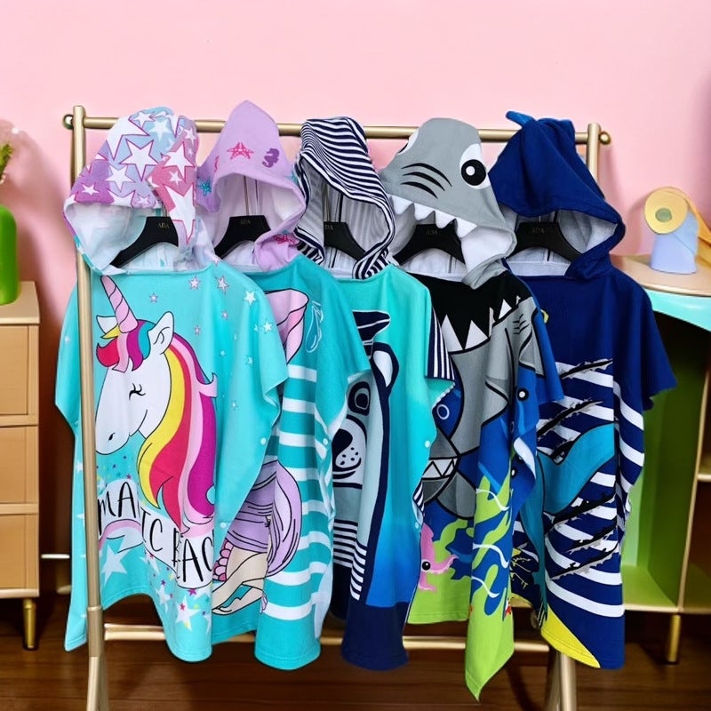 Hooded Children'S Bath Towel Cloak Baby Bath Quick-Drying Wearable Bathrobe Large Cloak Bath Towel Cloak - Image 3