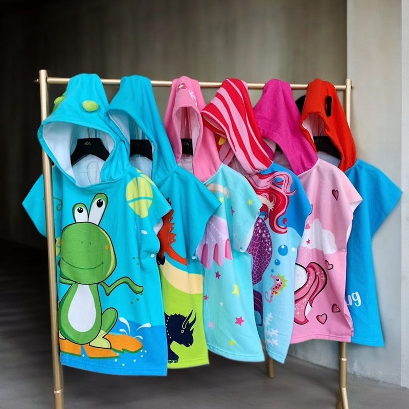 Hooded Children'S Bath Towel Cloak Baby Bath Quick-Drying Wearable Bathrobe Large Cloak Bath Towel Cloak - Image 4