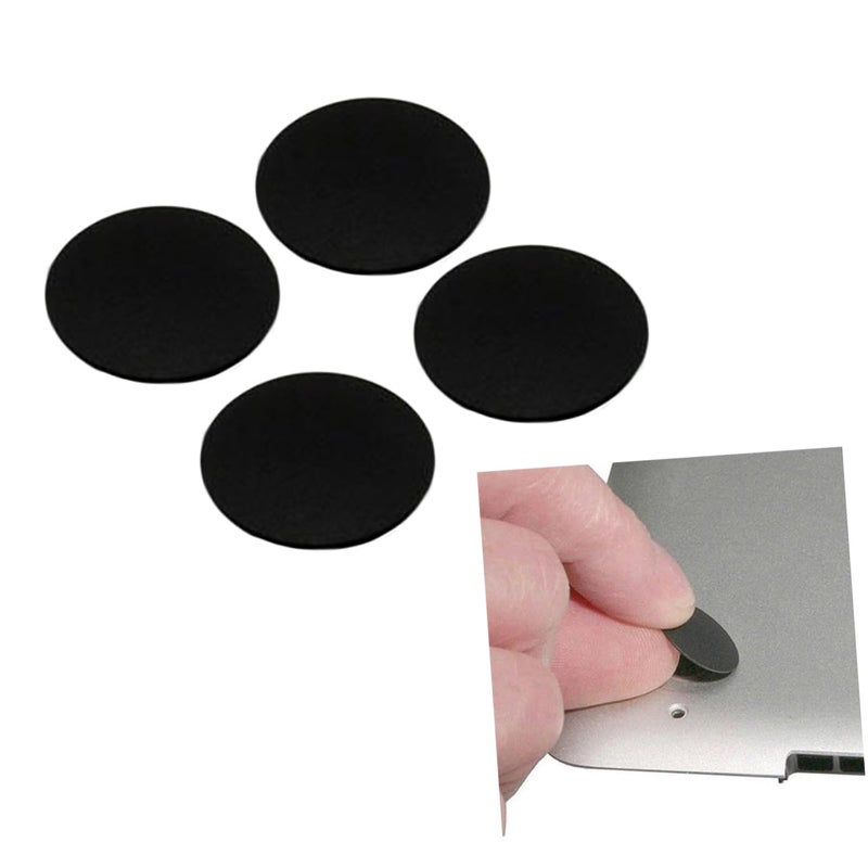 4pcs Black Rubber Foot Pads for Laptop Bottom Case Easy to Install Replacement Feet - Image 2