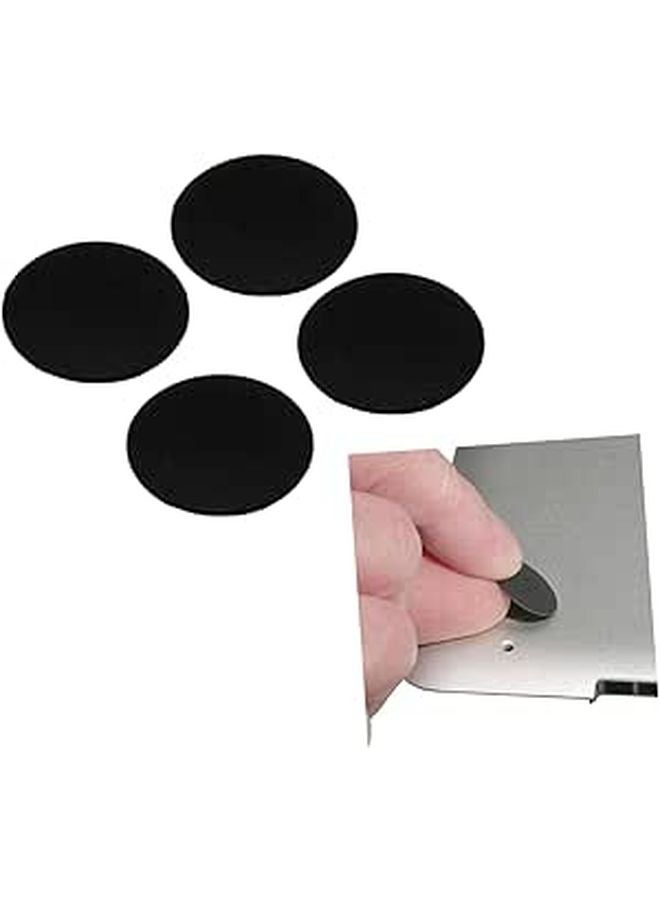 4pcs Black Rubber Foot Pads for Laptop Bottom Case Easy to Install Replacement Feet - Image 1