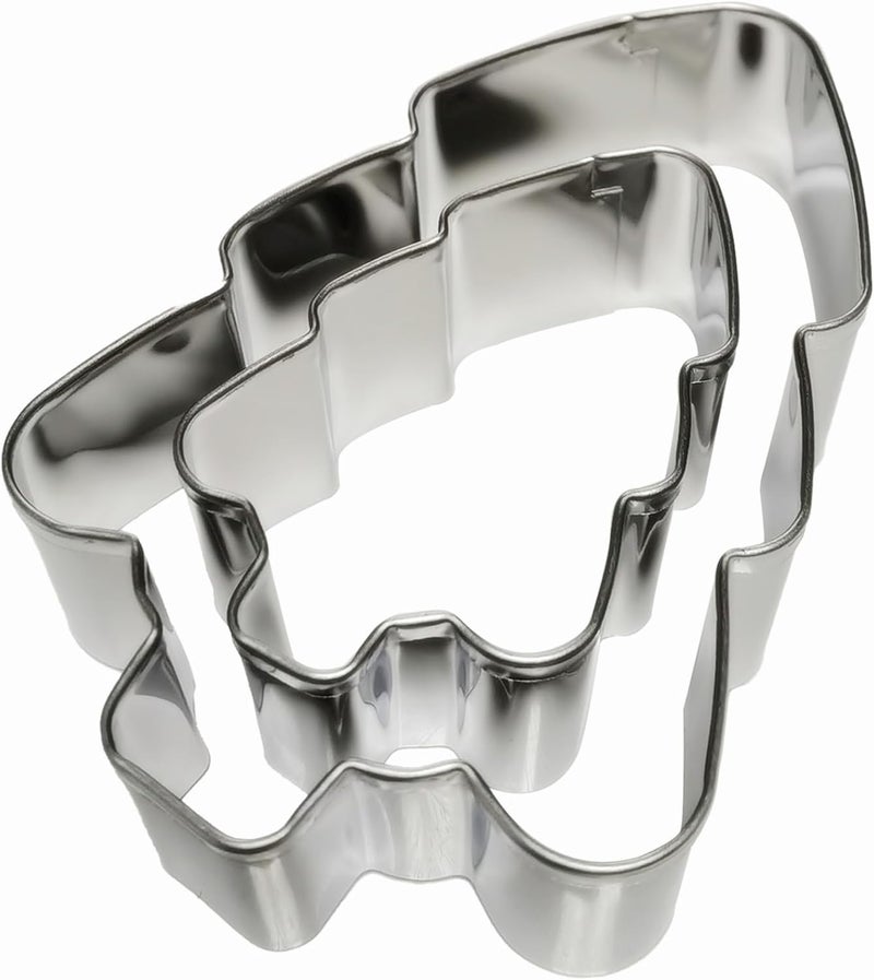 Comais Tree Shaped Cookie Cutters Set of 2 pcs Stainless Steel Christmas Tree Fondant Cutter Molds Baking DIY Tree Shape B - Image 2