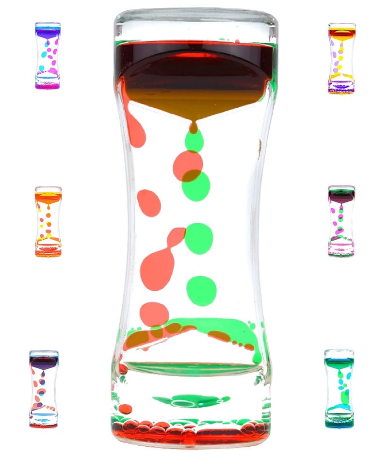 SFYDOM Liquid Motion Bubbler Timer Diamond Shaped for Fidget Autism Children Activity Calm Relaxing Penguin Desk Toys and Home Ornament Red and GreenOrdinary - Image 1
