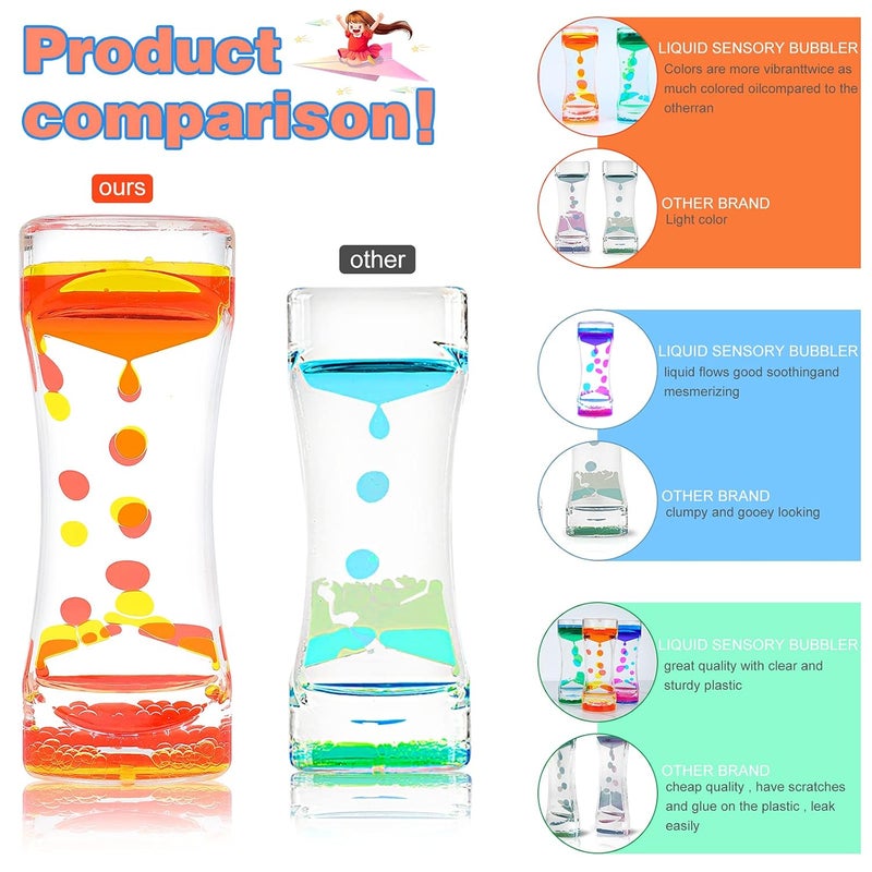 SFYDOM Liquid Motion Bubbler Timer Diamond Shaped for Fidget Autism Children Activity Calm Relaxing Penguin Desk Toys and Home Ornament Red and GreenOrdinary - Image 2