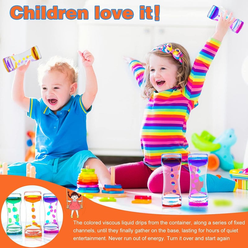 SFYDOM Liquid Motion Bubbler Timer Diamond Shaped for Fidget Autism Children Activity Calm Relaxing Penguin Desk Toys and Home Ornament Red and GreenOrdinary - Image 3