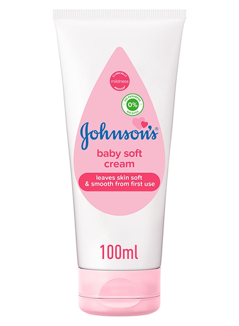 Johnson's Baby Cream, Soft, 100ml - Image 1