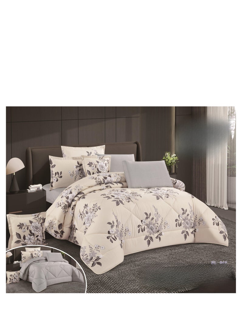 8-piece royal printed double bedspread, king-size comforter, 240 x 260  - Image 1