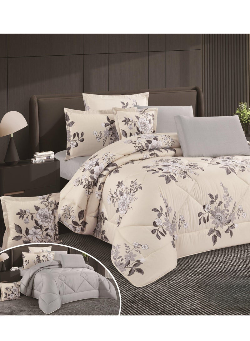 8-piece royal printed double bedspread, king-size comforter, 240 x 260  - Image 2