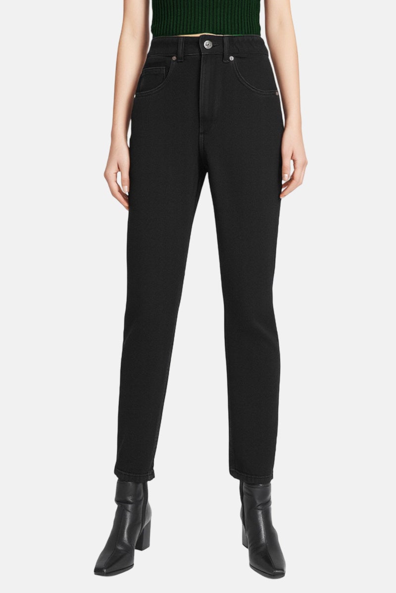 Bershka Women Balloon Fit Solid Non Stretchable Jeans, Black - Image 1