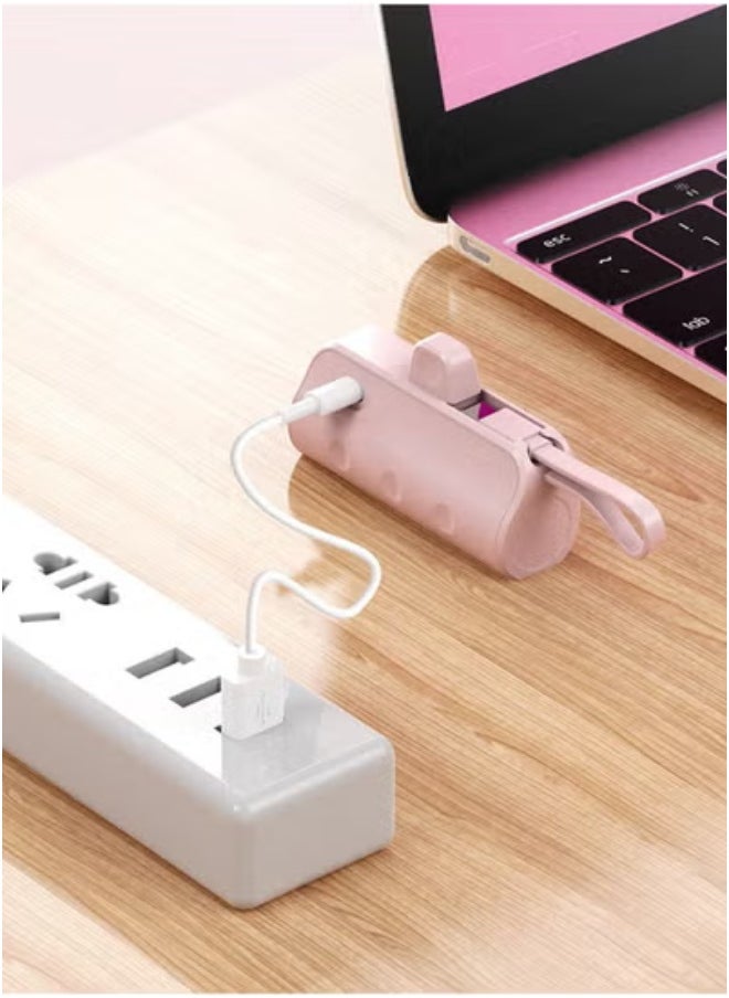 Generic Travel 10Watts Small Portable Charger iPhone with Built-in Lightning Cable 5000mAh Power Bank Fast Charging for iPhone 14/13/13 Pro/12/12 Pro/11/XR/XS/X/8/7/6  - Image 4