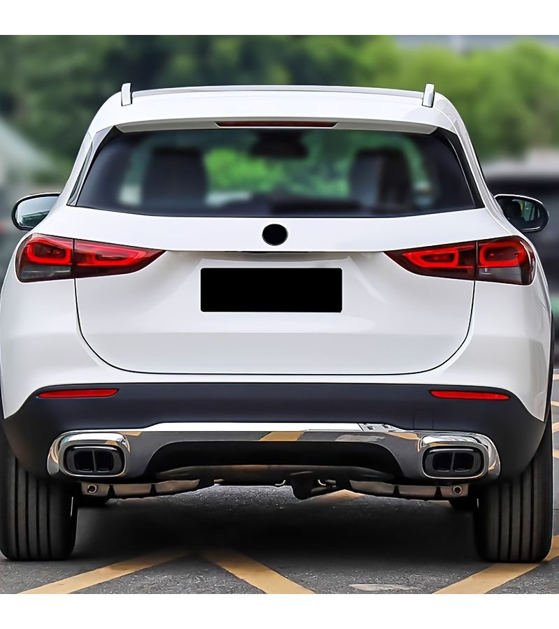 Four Outlet Tailpipe Decorative Cover In Bright Black For Mercedes Gla 14-25 Glb 19-25 Automotive Exterior Accessory - Image 5