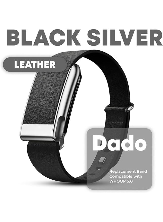 Dado Luxe Tapered Leather Replacement Band Compatible with WHOOP 5.0, One, Peak, and Life Fitness Tracker – Durable & Comfortable | Not for Whoop Gen 4 - Image 4