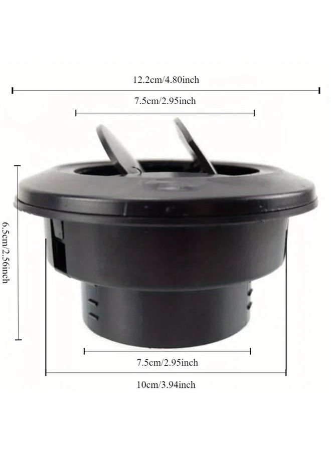 Adjustable Rotatable Black Air Vent Outlet For Diesel Parking Truck Heater - Image 2