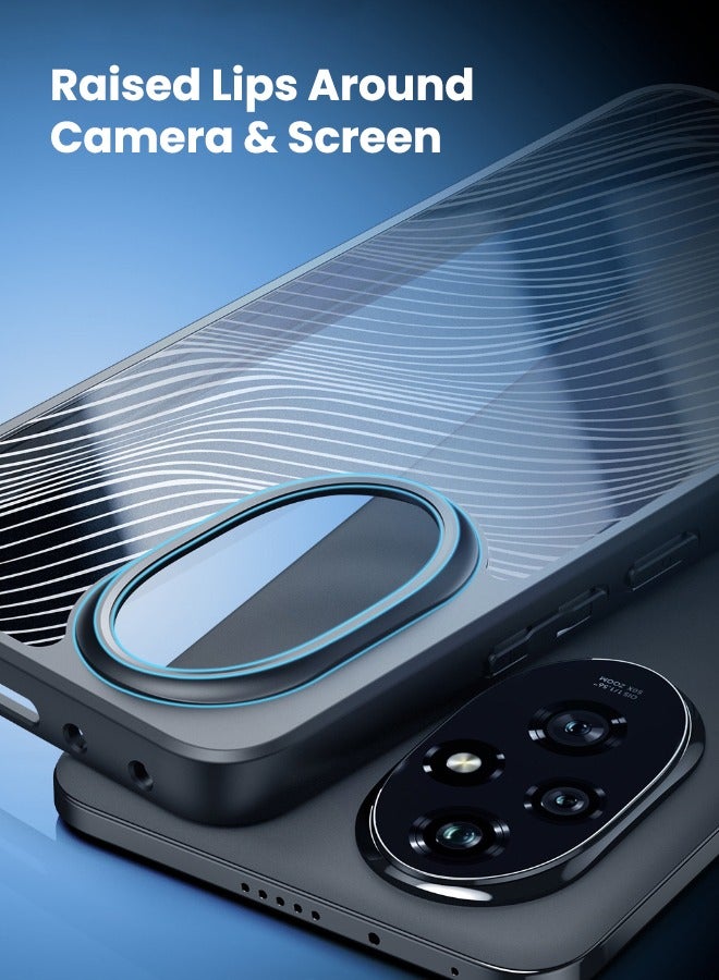 DUX DUCIS Honor 200 5G Case with Lanyard, [SGS Dropproof Certification][Streamline Texture][Frosted Feel] Slim Drop Shockproof Frosted Case Cover for Honor 200 5G, Black - Image 4