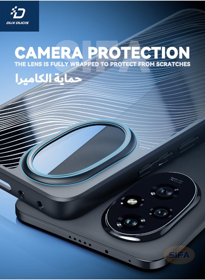 DUX DUCIS - Honor 200 5G Case with Lanyard, Military Grade Anti-Drop Slim Shockproof Frosted Back Cover, [SGS Dropproof Certification][Streamline Texture][Frosted Feel] Case Cover for Honor 200 5G, Black - Image 1
