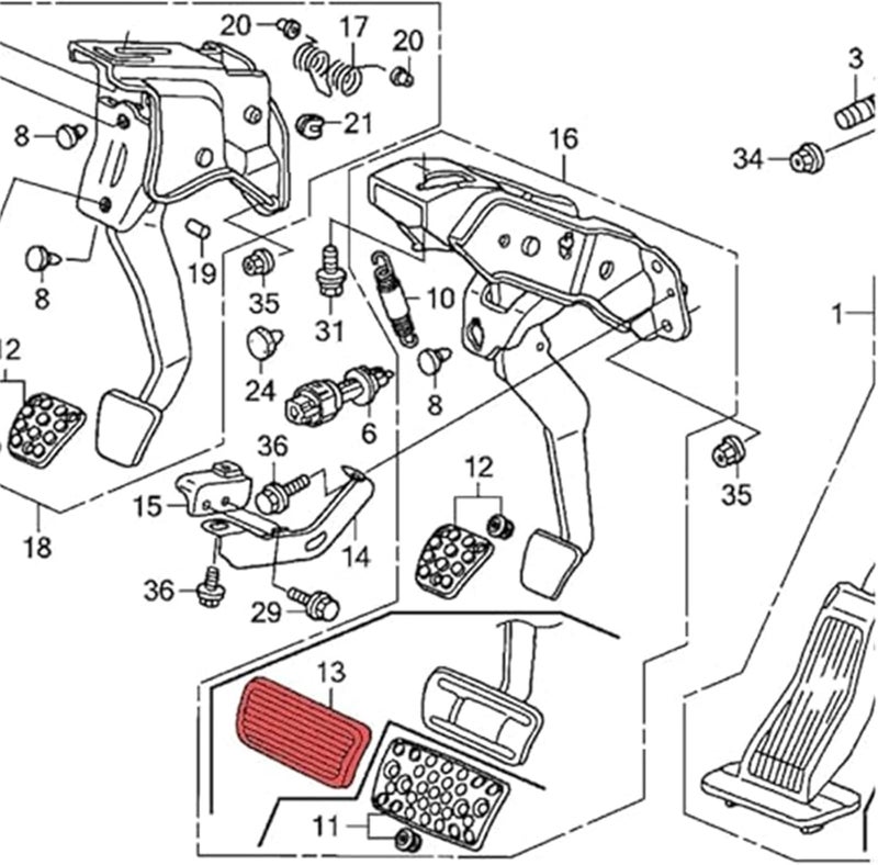 Wivplex Car Brake and Clutch Pedal Pad - Image 5