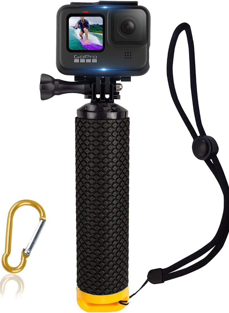 AROAQ Waterproof Floating Hand Grip Compatible with GoPro Hero 12 11 10 9 8 7 6 5 4 3+ 2 1 Session Black Silver Camera Handler & Handle Mount Accessories Kit for Water Sport and Action Cameras (YELLOW) - Image 1