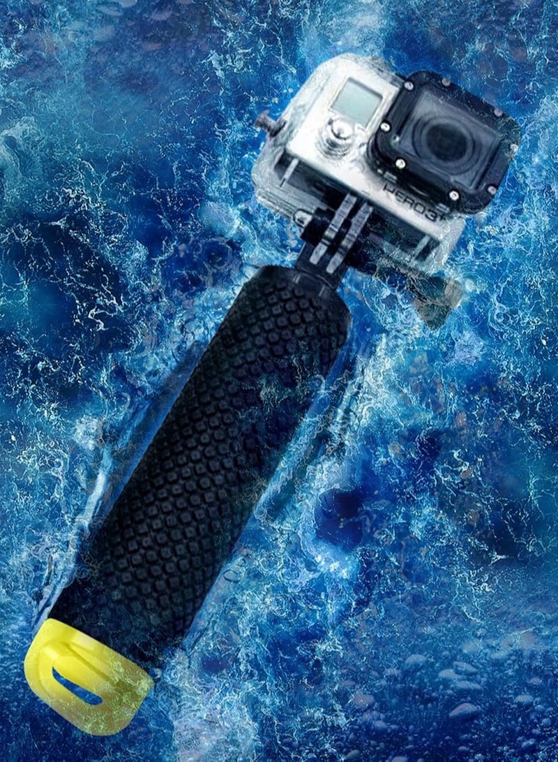 AROAQ Waterproof Floating Hand Grip Compatible with GoPro Hero 12 11 10 9 8 7 6 5 4 3+ 2 1 Session Black Silver Camera Handler & Handle Mount Accessories Kit for Water Sport and Action Cameras (YELLOW) - Image 3