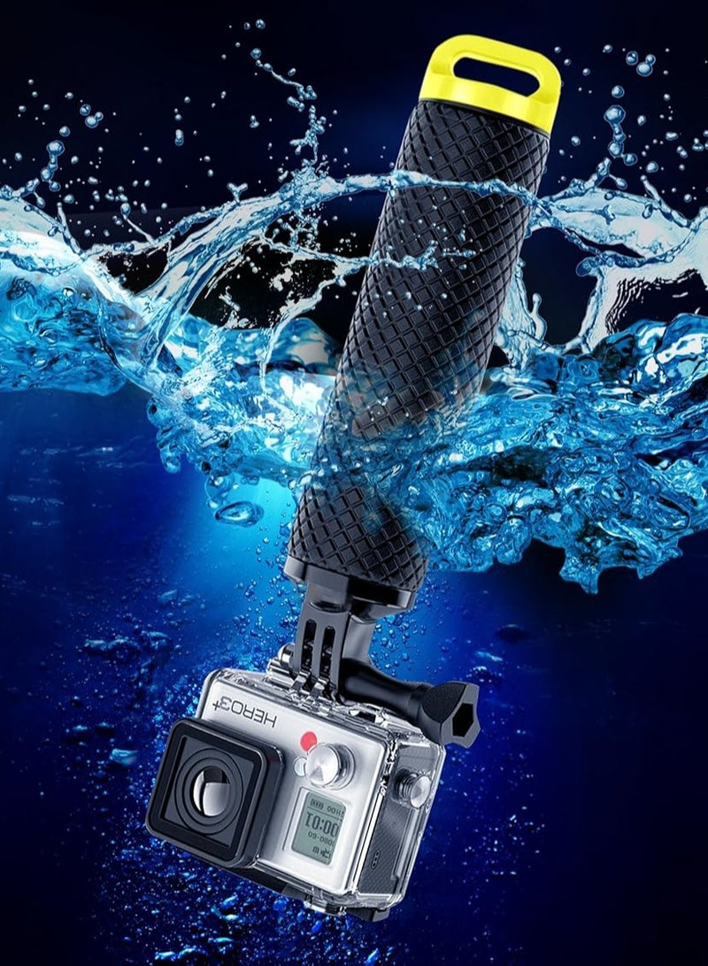 AROAQ Waterproof Floating Hand Grip Compatible with GoPro Hero 12 11 10 9 8 7 6 5 4 3+ 2 1 Session Black Silver Camera Handler & Handle Mount Accessories Kit for Water Sport and Action Cameras (YELLOW) - Image 4