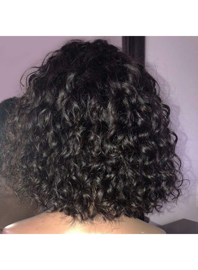 Choshim Hair Glueless Lace Front Wig Human Hair Wigs Side Part Brazilian Water Wave Lace Wig Short Wigs for Black Women Pre Plucked Hairline Natural Color 150% Density (12 Inches, 13x4 Size) - Image 3