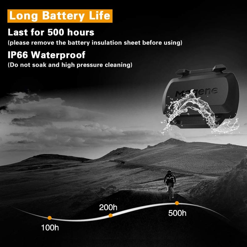 Magene Outdoor/Indoor Speed/Cadence Sensor for Cycling, Wireless Bluetooth/Ant+ Bike Computer RPM Sensor for Road Bike or Spinning Bike and Trainers Compatible with Onelap, Wahoo Fitness, Zwift - Image 2