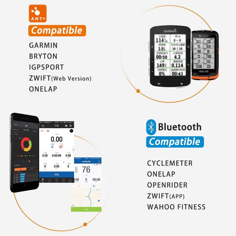 Magene Outdoor/Indoor Speed/Cadence Sensor for Cycling, Wireless Bluetooth/Ant+ Bike Computer RPM Sensor for Road Bike or Spinning Bike and Trainers Compatible with Onelap, Wahoo Fitness, Zwift - Image 5