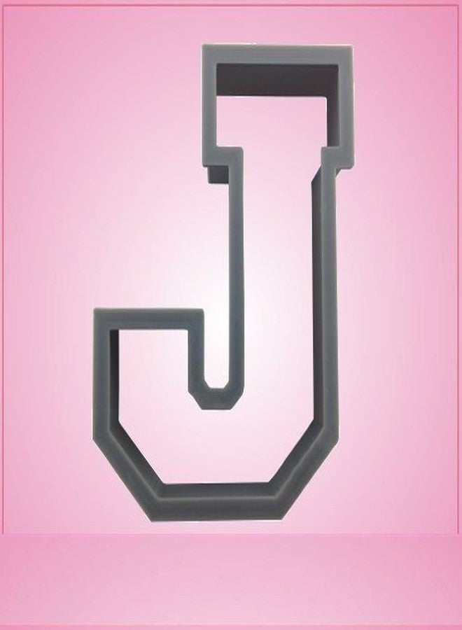 Varsity Letter J Cookie Cutter 3 inch (plastic)