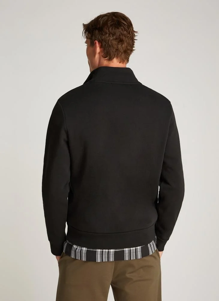 CALVIN KLEIN Half Zip Logo Print Sweatshirt