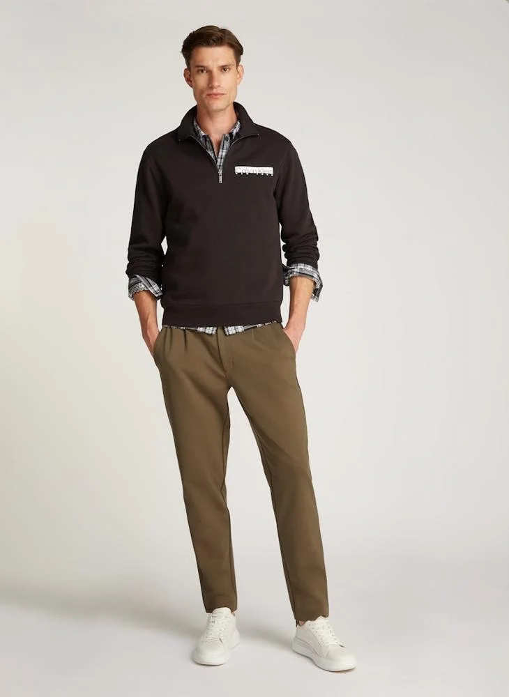 CALVIN KLEIN Half Zip Logo Print Sweatshirt