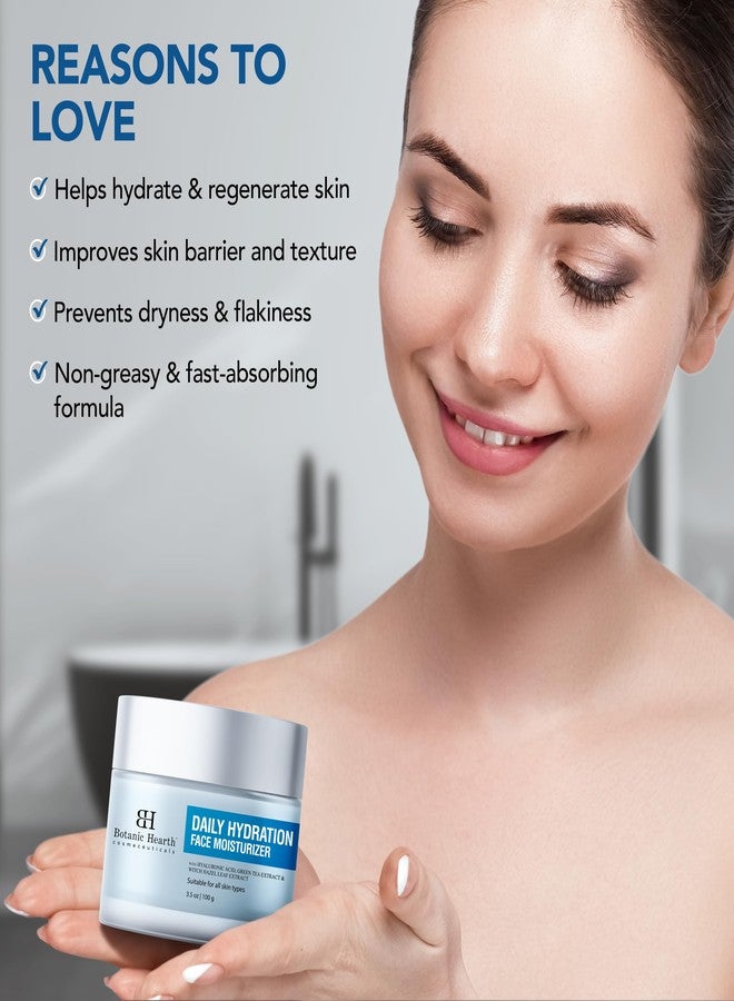 Botanic Hearth Daily Hydration Moisturizer With Hyaluronic Acid, Green Tea Extract | All Skin Type | 3.5 Fl Oz | 100 G - Image 2