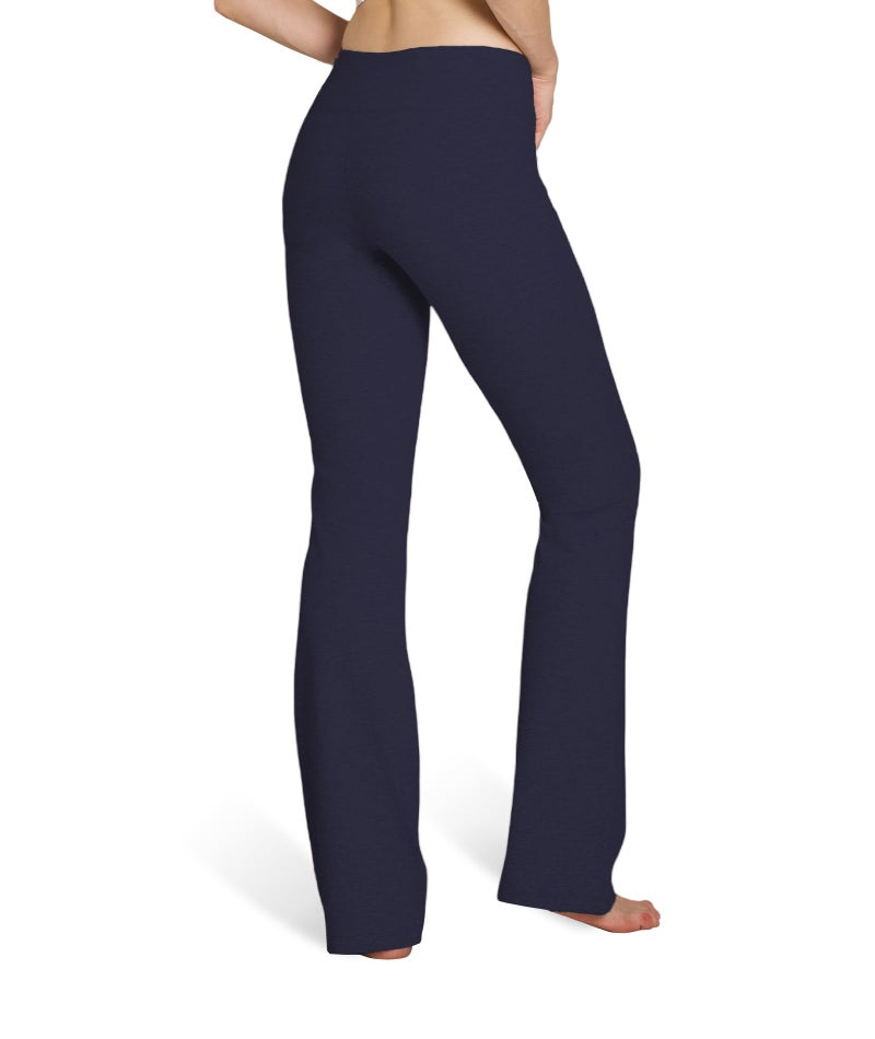 Houmous S-XXXL 29''31''33''35'' Inseam Women's Cotton Bootcut Pants Inner Pocket(Petite-29 Inseam-Blue, Small) - Image 2