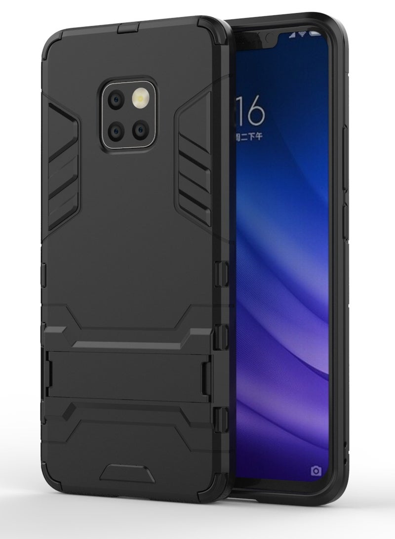 Phone Case Cover TPU+PC With stand in Back shock resistant compatible with Mate 20 Pro ( Black ) - Image 1